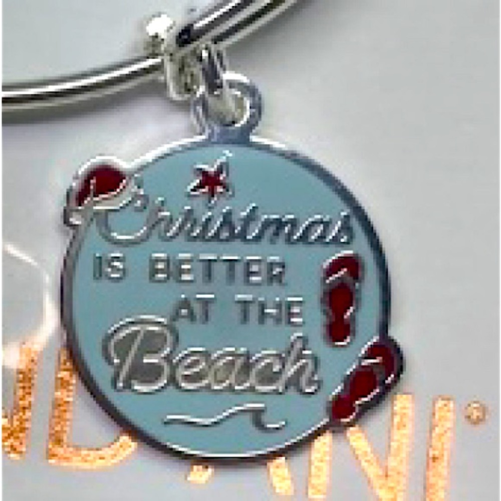 Alex and Ani Christmas is better at the beach charm bangle